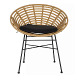 Стул круглый с ротанговым плетением Round Wicker Stool варинант исполнения - 2 | Loft Concept в Ижевске