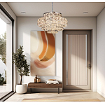 Люстра хрустальная в неоклассическом стиле на серебристом каркасе Majesty варинант исполнения - 3 | Loft Concept в Ижевске