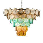 Люстра конусовидная с каскадом из разноцветных круглых подвесов Key Lustar варинант исполнения - 3 | Loft Concept в Ижевске