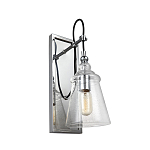 Бра с плафоном в форме колокола из прозрачного стекла с пузырьками Feiss варинант исполнения - 1 | Loft Concept в Ижевске