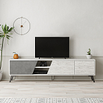 ТВ-тумба с 3-мя дверцами и полками Grey Albe TV Stand варинант исполнения - 4 | Loft Concept в Ижевске