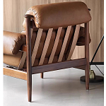 Кресло с деревянным каркасом и обивкой из натуральной кожи Medieval Furniture варинант исполнения - 2 | Loft Concept в Ижевске