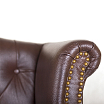 Диван из натуральной кожи на 4-х деревянных ножках из массива бука Thomas Seating brown варинант исполнения - 6 | Loft Concept в Ижевске