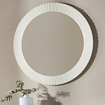 Зеркало в круглой фактурной раме Mirror Modern Texture белое варинант исполнения - 3 | Loft Concept в Ижевске