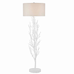 Торшер белый с цилиндрическим абажуром и каркасом в виде дерева Branched Tree варинант исполнения - 1 | Loft Concept в Ижевске