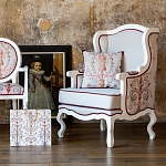 Кресло из массива бука бежевое с растительным орнаментом Raffael Beige Floral Armchair варинант исполнения - 12 | Loft Concept в Ижевске