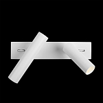 Бра с двумя цилиндрическими повортными спотами белого цвета Trumpet tube варинант исполнения - 7 | Loft Concept в Ижевске