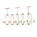 Люстра прямоугольной формы с 12-ю цилиндрическими плафонами из стекла Laurent варинант исполнения - 2 | Loft Concept в Ижевске