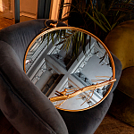 Зеркало настенное в раме золотого цвета с декором птица на ветке Mirror Portal варинант исполнения - 4 | Loft Concept в Ижевске