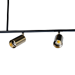 Люстра линейная с 5-ю цилиндрическими плафонами цвета латунь TRIBES CHANDELIER варинант исполнения - 4 | Loft Concept в Ижевске