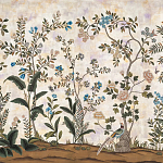 Обои ручная роспись Siam White Metal варинант исполнения - 2 | Loft Concept в Ижевске