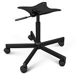 Стул с мягкой обивкой из велюра и подъемно-поворотным механизмом на колесиках Mason Green and Yellow варинант исполнения - 5 | Loft Concept в Ижевске