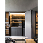 Кухонный гарнитур из дерева и камня с раздвижными дверцами OPERATING COLUMN 2.0 Dada Engenereed Kitchen варинант исполнения - 6 | Loft Concept в Ижевске