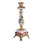 Подсвечник с цветочной росписью из фарфора с бронзовыми элементами Eden Garden варинант исполнения - 3 | Loft Concept в Ижевске