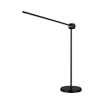 Настольная лампа черного цвета с круглым основанием и длинным прямым плафоном Trumpet tube варинант исполнения - 1 | Loft Concept в Ижевске