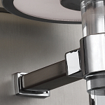 Бра цвета хром с белым цилиндрическим стеклянным плафоном Feiss варинант исполнения - 3 | Loft Concept в Ижевске