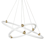 Люстра подвесная с двумя пересекающимися белыми светодиоидными кольцами Luke Lampco Tracer Lamp варинант исполнения - 1 | Loft Concept в Ижевске