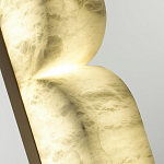 Бра с изогнутым плафоном из белого алебастра на прямоугольном основании Cryptocrystalline Stone варинант исполнения - 5 | Loft Concept в Ижевске