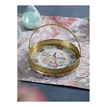 Блюдо фарфоровое с бронзовой ручкой Paradise Dish with Handle варинант исполнения - 3 | Loft Concept в Ижевске