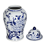 Ваза с крышкой и синим цветочным узором Blue & White Ornament  варинант исполнения - 2 | Loft Concept в Ижевске