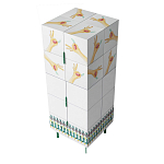 Тумба белая с рисунком Tall Forest Ok White варинант исполнения - 3 | Loft Concept в Ижевске