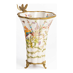 Ваза из фарфора с бронзовой стрекозой  Paradise Dragonfly варинант исполнения - 3 | Loft Concept в Ижевске