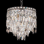 Люстра круглая с хрустальными подвесками на серебряном каркасе Roul Crystal Light варинант исполнения - 9 | Loft Concept в Ижевске