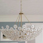 Люстра декорированная цветами из стекла Lightness of Flowers варинант исполнения - 4 | Loft Concept в Ижевске