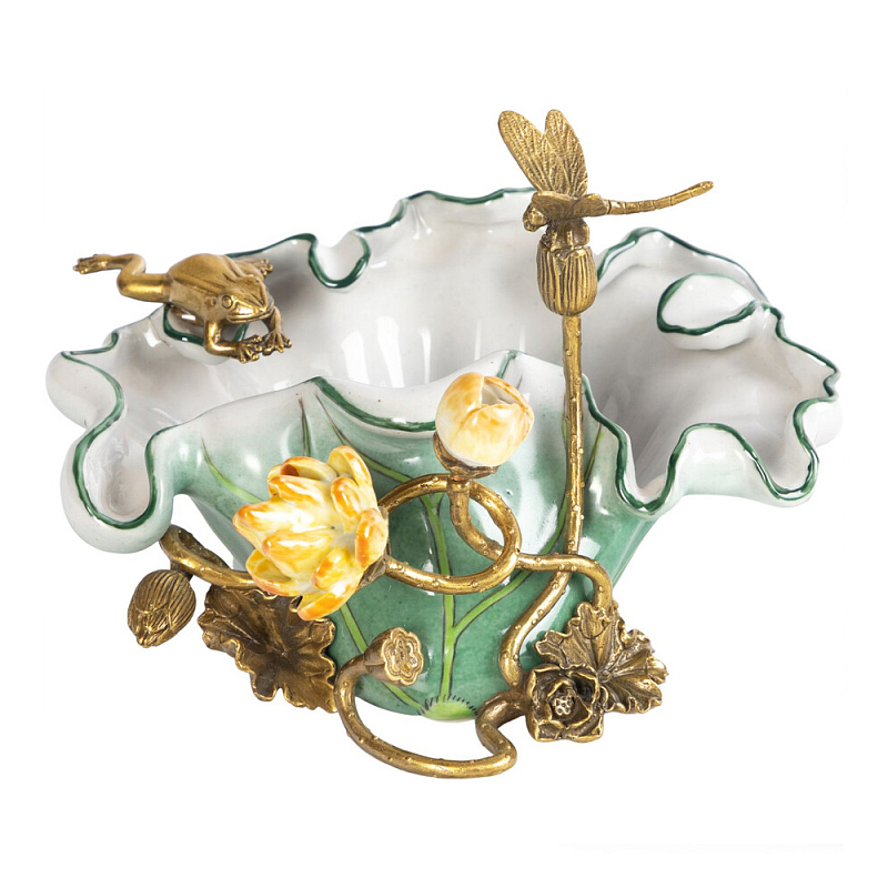 Чаша фигурная с обитателями леса и цветами Eden Garden Мульти Бронза в Ижевске | Loft Concept 