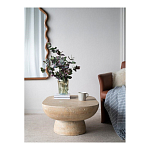 Столик кофейный кремового цвета с овальной столешницей и круглым основанием Cream Dalmen Table варинант исполнения - 7 | Loft Concept в Ижевске