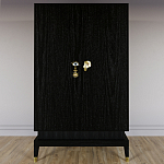 Платяной шкаф Elsa Dreams Black с 2-мя фасадами варинант исполнения - 4 | Loft Concept в Ижевске