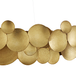 Люстра круглая из многослойных золотых дисков Metal Disc Chandelier варинант исполнения - 1 | Loft Concept в Ижевске