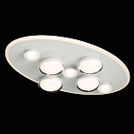 Потолочный светильник овальной формы белого цвета с 7-ю лампами Lunar Pebbles варинант исполнения - 2 | Loft Concept в Ижевске