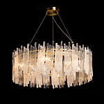 Люстра круглая с прозрачными стержнями разной длины Textured Glass Chandelier варинант исполнения - 3 | Loft Concept в Ижевске