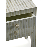 Тумбочка прикроватная White Pearl BEDSIDE CABINET 2 DRAWER варинант исполнения - 2 | Loft Concept в Ижевске