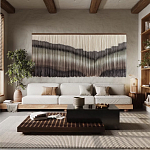 Пейзаж из нитей Макраме Wall decor Black and White Landscape варинант исполнения - 1 | Loft Concept в Ижевске