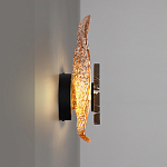 Бра с волнообразным стеклянным плафоном и вставкой из мрамора Liquid Stone варинант исполнения - 7 | Loft Concept в Ижевске