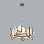 Люстра круглая с полукруглыми плафонами из искусственного алебастра в бронзовой оправе Marbella варинант исполнения - 7 | Loft Concept в Ижевске