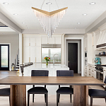 Люстра золотого цвета в форме галочки с каскадом длинных прозрачных трубок Eurofase варинант исполнения - 10 | Loft Concept в Ижевске