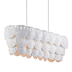 Люстра овальной формы с белыми подвесными элементами White Natural Lines варинант исполнения - 1 | Loft Concept в Ижевске