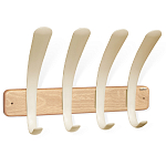 Вешалка настенная с 4-мя бежевыми крючками из пластика Curves Hangers варинант исполнения - 1 | Loft Concept в Ижевске