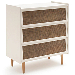 Комод с 3-мя ящиками из ротанга Blais Cream Wicker Furniture варинант исполнения - 2 | Loft Concept в Ижевске