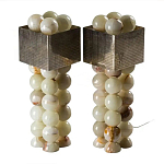 Настольная лампа с основанием из 24 выточенных сферических камней Through Stone варинант исполнения - 1 | Loft Concept в Ижевске