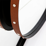 Зеркало овальное в металлической раме с кожаной отделкой Loft in Reflection варинант исполнения - 3 | Loft Concept в Ижевске