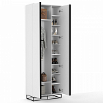 Двухдверный шкаф белого цвета Strict Lines варинант исполнения - 3 | Loft Concept в Ижевске