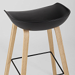 Барный стул на ножках из натурального дерева Boras Black варинант исполнения - 6 | Loft Concept в Ижевске