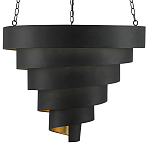 Подвесной светильник в форме спирали черный с золотой внутренней отделкой Warm Glow варинант исполнения - 2 | Loft Concept в Ижевске