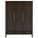 Большой Шкаф Primo Темный орех с 3 дверьми и 3 выдвижными ящиками варинант исполнения - 10 | Loft Concept в Ижевске