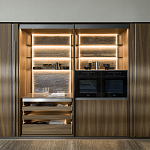 Кухонный гарнитур из дерева и камня с раздвижными дверцами OPERATING COLUMN 2.0 Dada Engenereed Kitchen варинант исполнения - 1 | Loft Concept в Ижевске