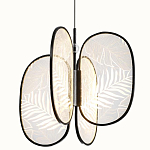 Люстра с гравировкой на акриловых плафонах Gravyura Black D 50 см варинант исполнения - 1 | Loft Concept в Ижевске